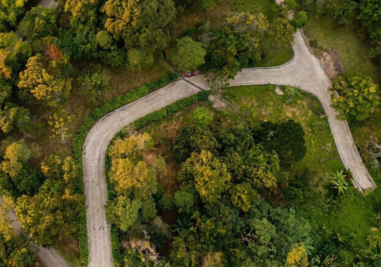Trazado de las vías sobre el terreno